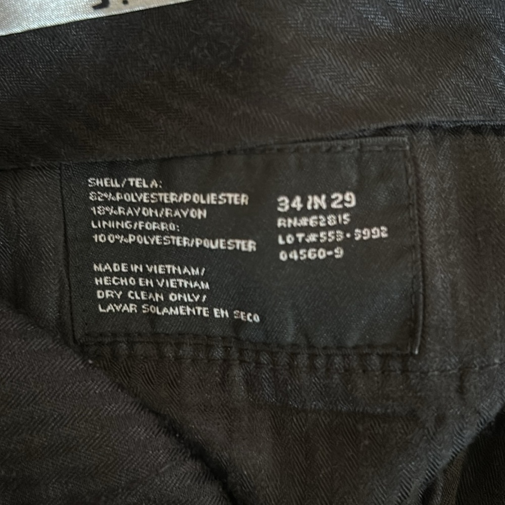 Men’s J. Ferrar Black Pin Striped Slacks Size 34x29🩶🩶 - Picture 4 of 4